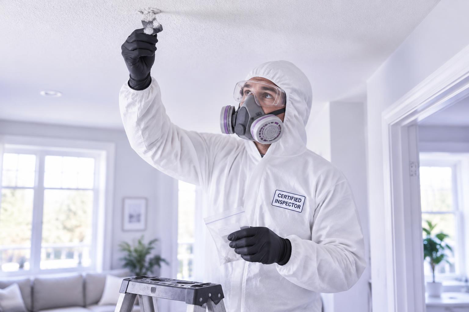 ClearGuard sampler collecting a building material sample